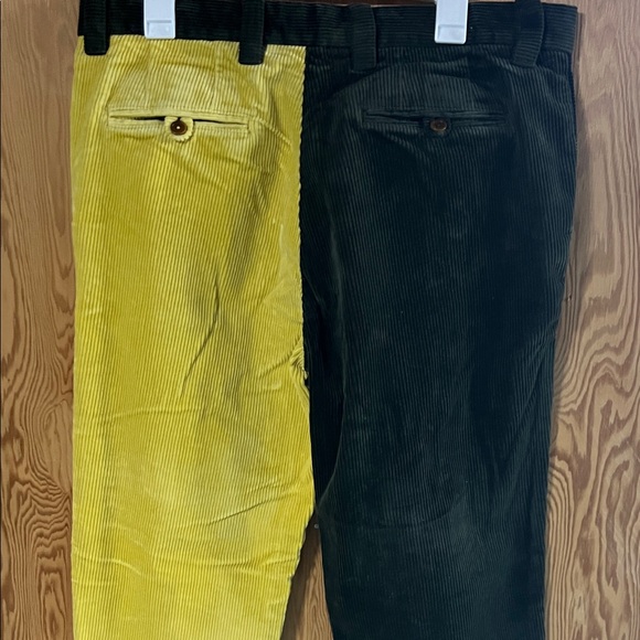 Brooks Brothers Color Block Pants. Navy, Green, Burgundy and Yellow - Picture 4 of 9